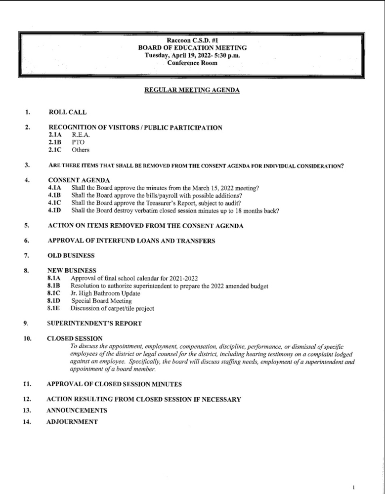 Agenda 4.19.22